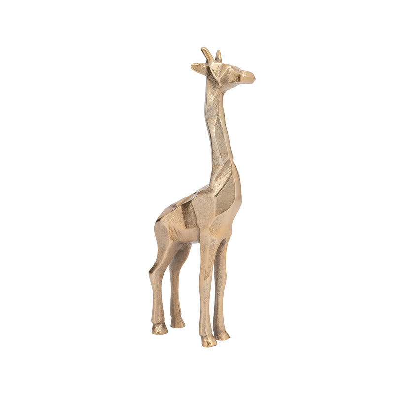 carved aluminum giraffe decor gold tall