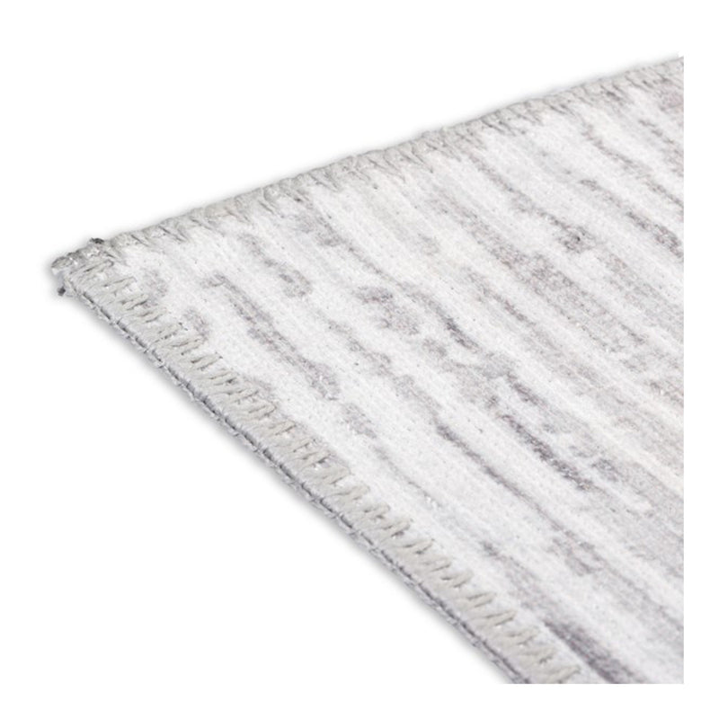 crown and birch aria modern spill proof washable rug grey corner