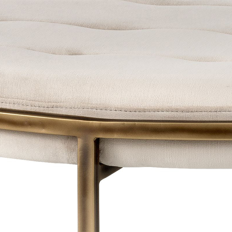 crown and birch axel ottoman coffee table champagne detail