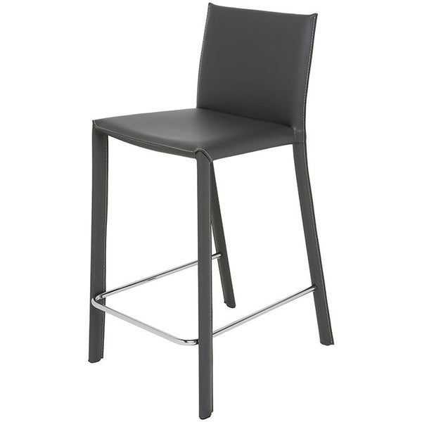 crown and birch bonnie counter stool dark grey angle