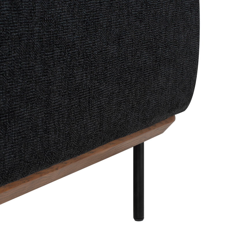 crown and birch boston occasional chair activated charcoal detail