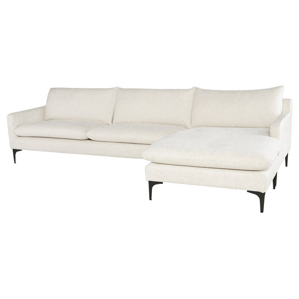 crown and birch brigitte sectional coconut black legs angle