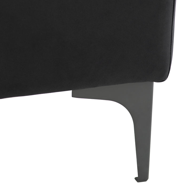 crown and birch brigitte sofa black black legs detail
