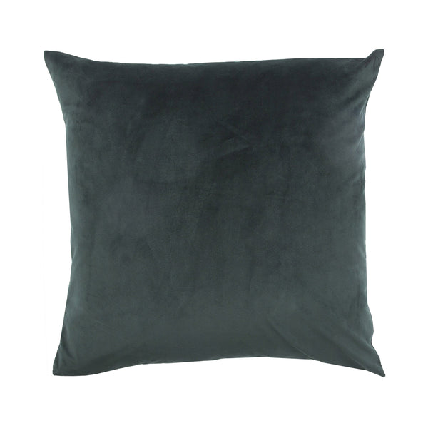 crown and birch charcoal dark suede pillow front