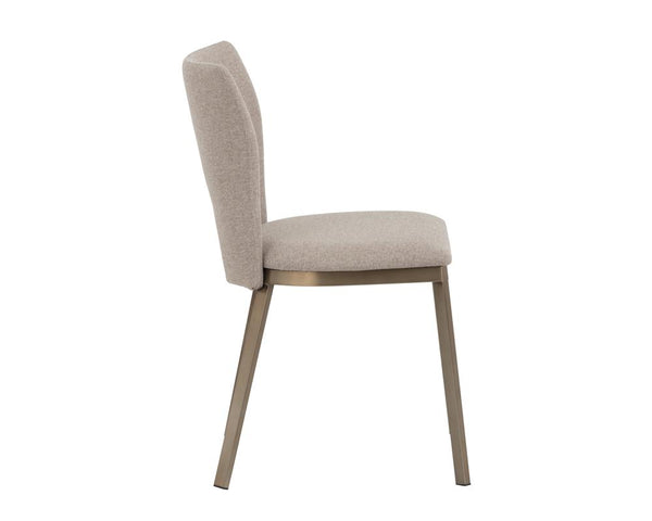 crown and birch cleo dining chair brown side