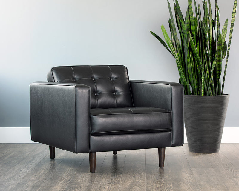 crown and birch damian armchair coal black lifestyle