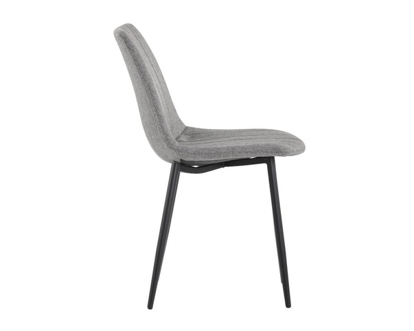 crown and birch dorian dining chair grey side