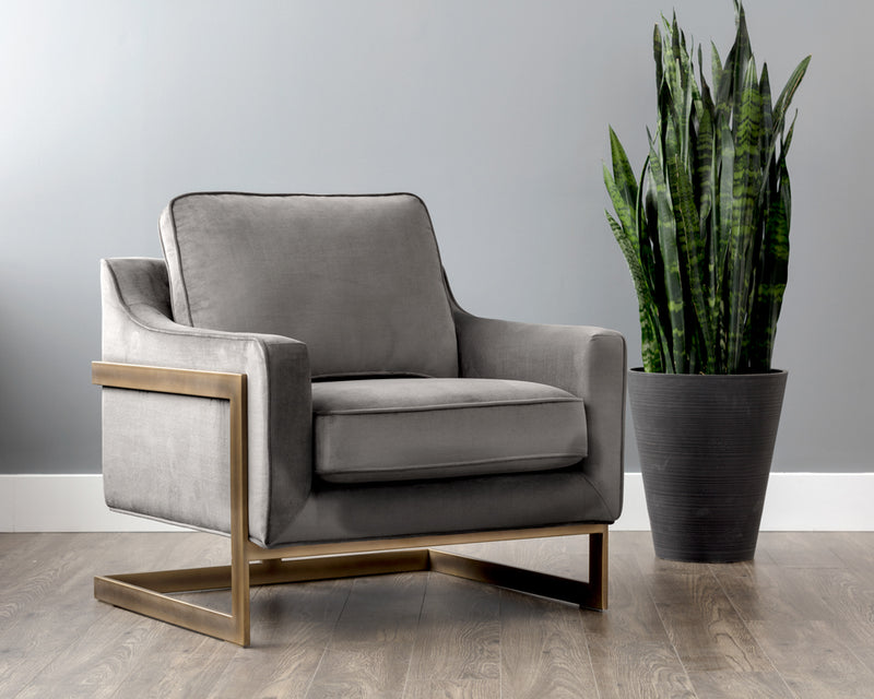crown and birch kendall lounge chair piccolo pebble lifestyle