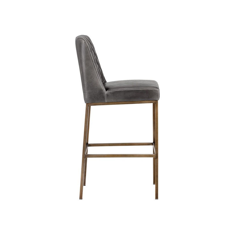 crown and birch leigh bar stool overcast grey side