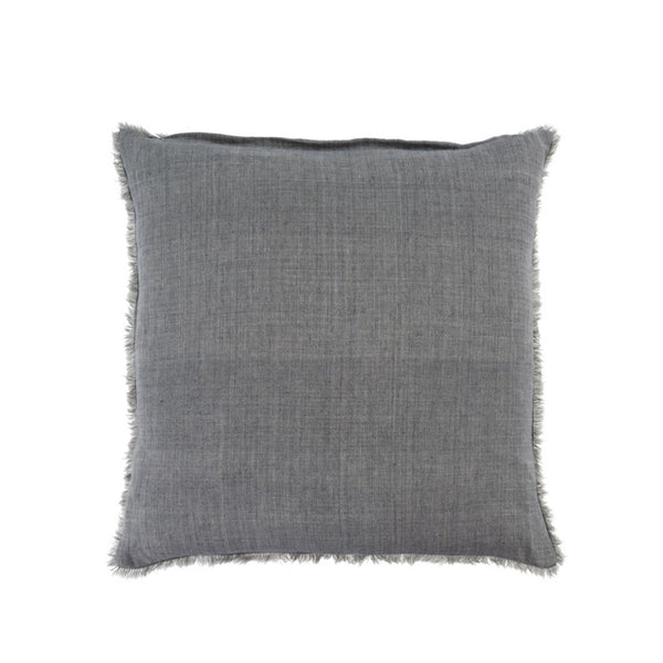 crown and birch lina linen pillow steel grey main