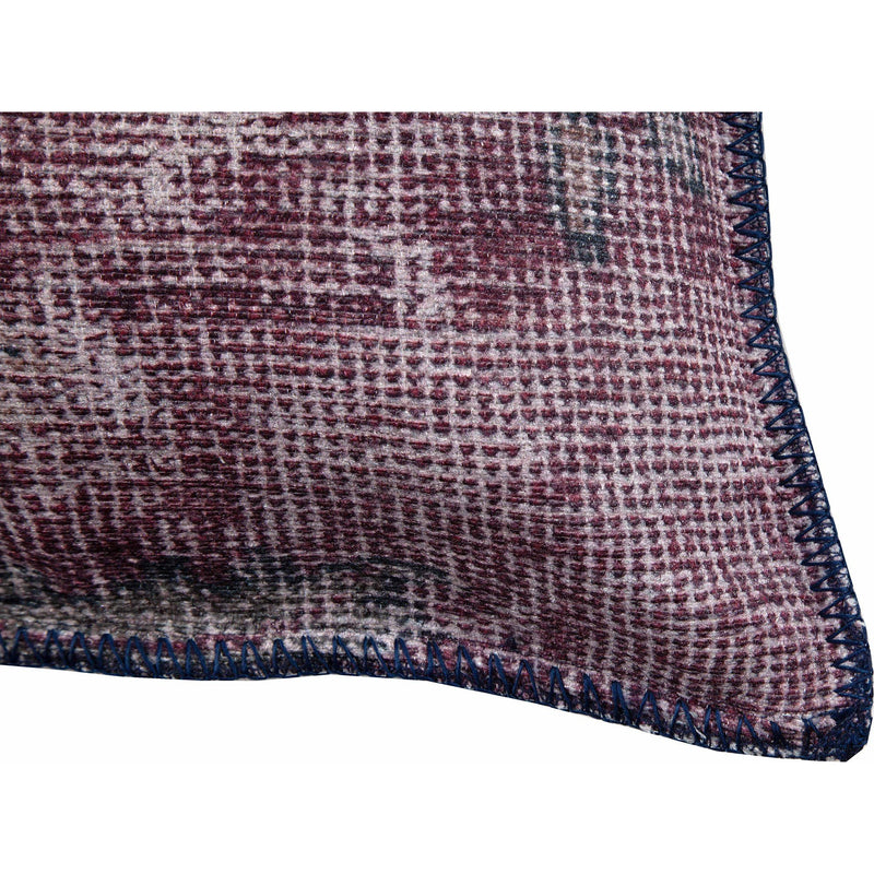 crown and birch mooney burgundy textured pillow corner