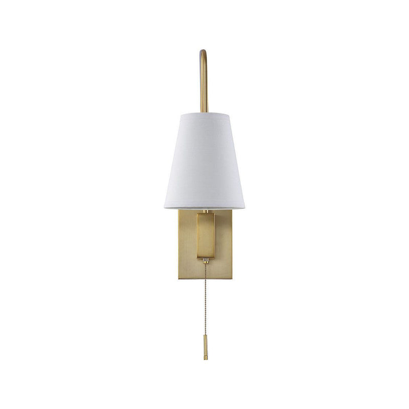 crown and birch olivia wall sconce warm brass front