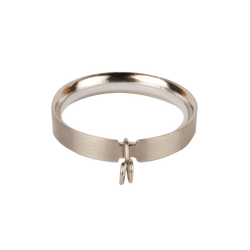 crown and birch round ring satin silver