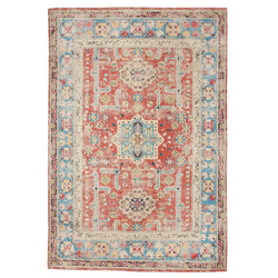 crown and birch shiloh washable rug orange blue front