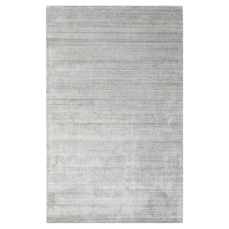 crown and birch viscose silver rug front