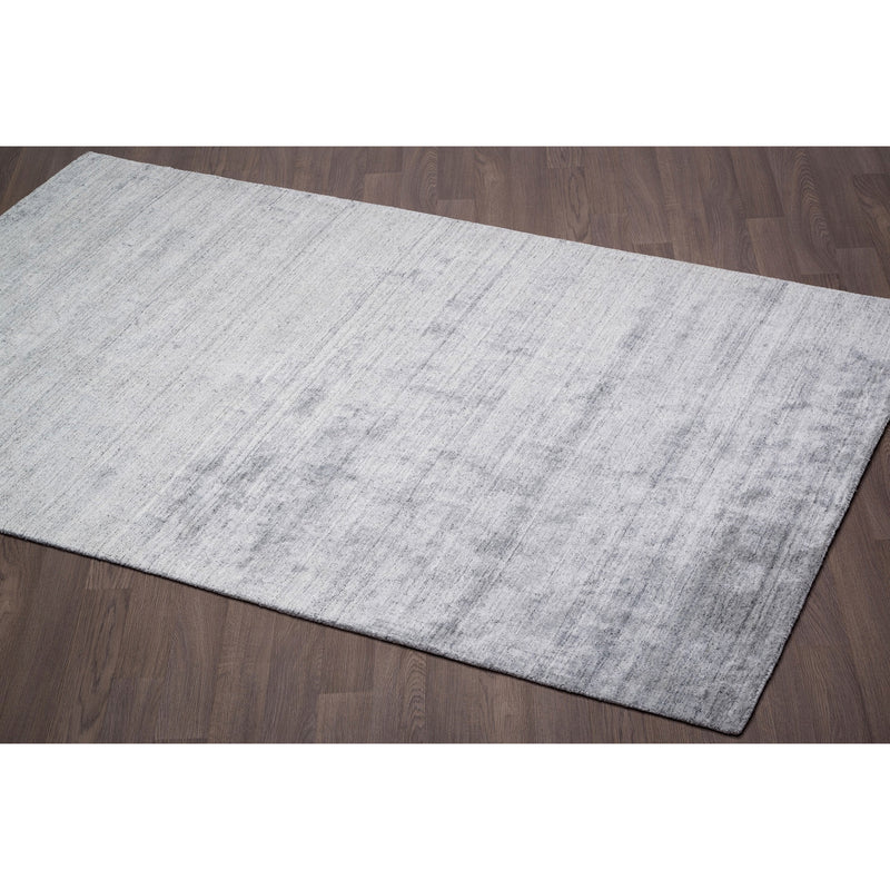 crown and birch viscose silver rug overview