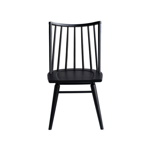 crown and birch west dining chair black front