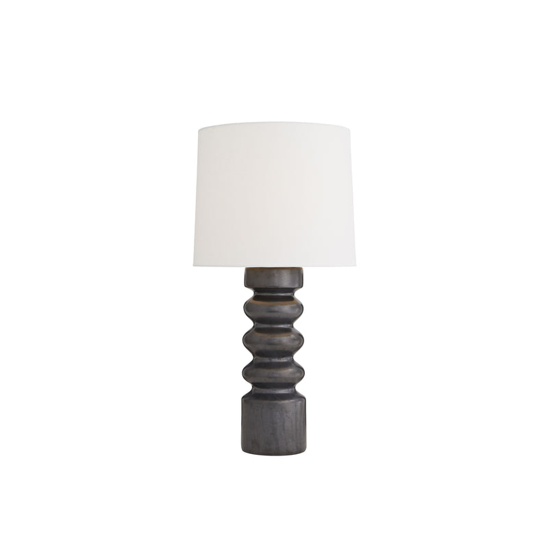 crown and birch whit table lamp gunmetal light on