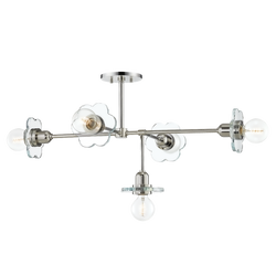 hudson valley lighting mitzi alexa chandelier polished nickel