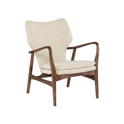 crown and birch chair rosslyn boucle beige wood angle