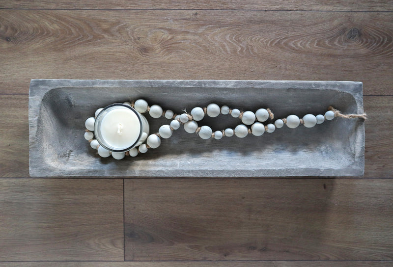 crown and birch wooden prayer beads light grey scene