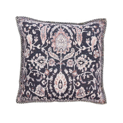 crown and birch tasseled cushion black indaba front
