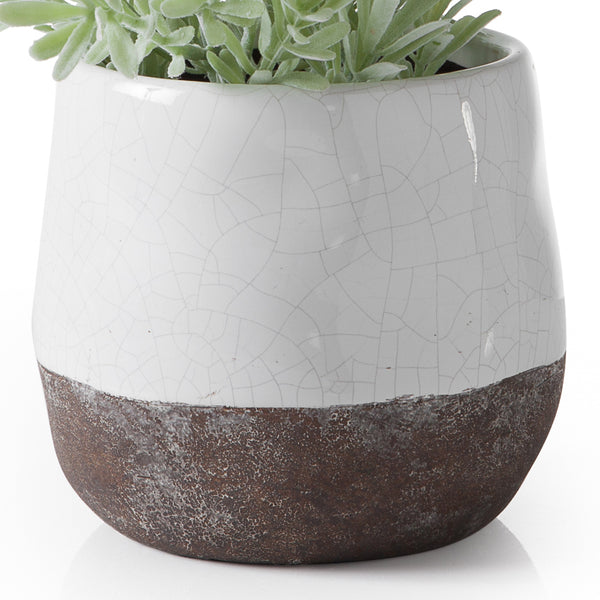 crown and birch corsica ceramic crackle round pot white torre and tagus detail