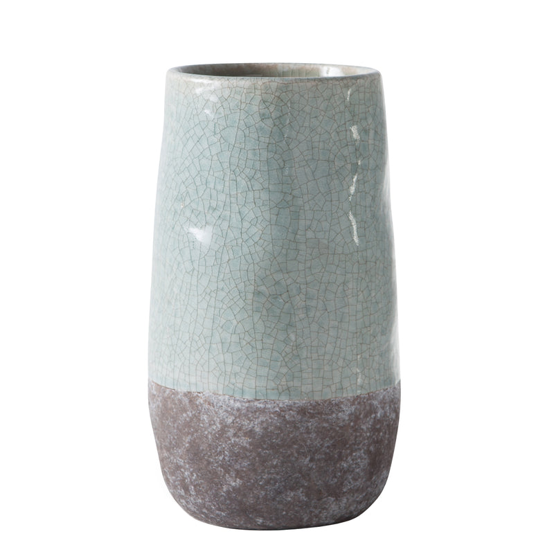 crown and birch corsica ceramic crackle vase blue torre and tagus front