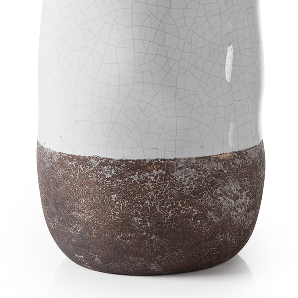 crown and birch corsica ceramic crackle vase white torre and tagus detail