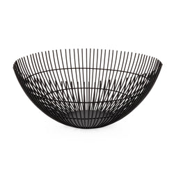 crown and birch rib metal wire bowl black torre and tagus front