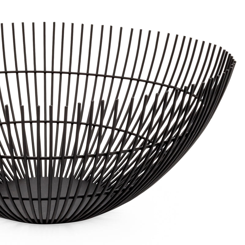 crown and birch rib metal wire bowl black torre and tagus detail