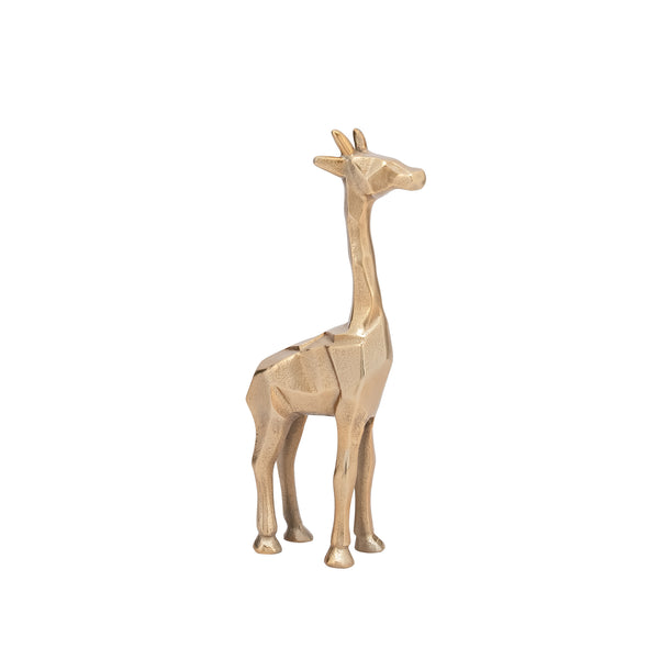 carved aluminum giraffe decor gold short
