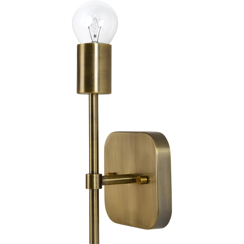 crown and birch alaina sconce bushed brass detail