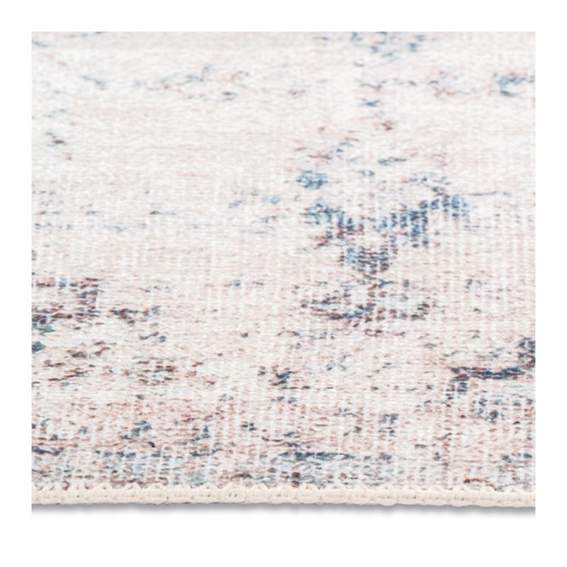 crown and birch aria spill proof washable rug beige multi edge