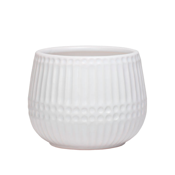 crown and birch aurora ribbed dot planter large front