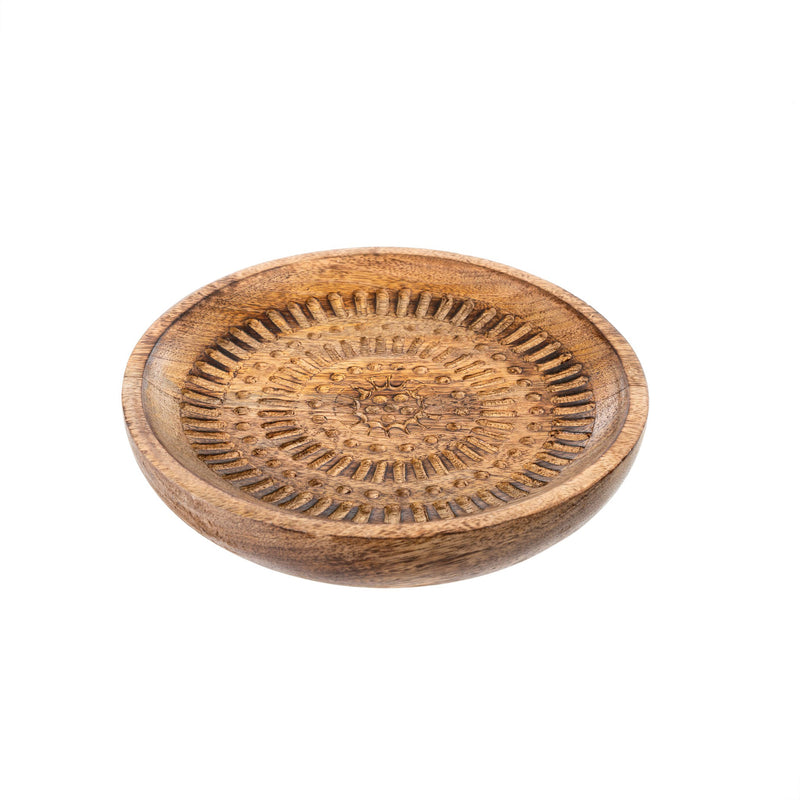 crown and birch bali curved serving plate small front