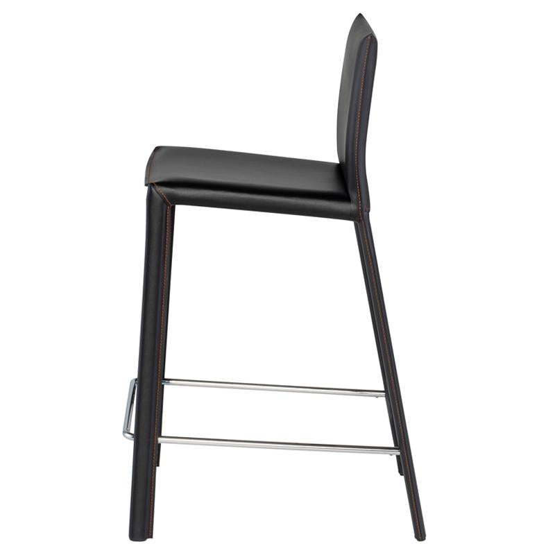 crown and birch bonnie counter stool black side