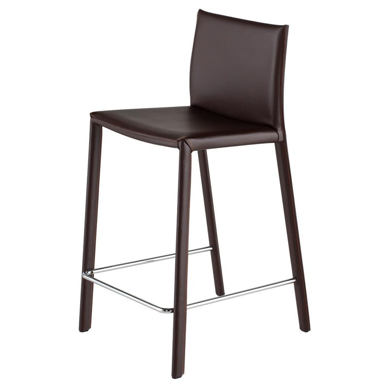 crown and birch bonnie counter stool brown angle
