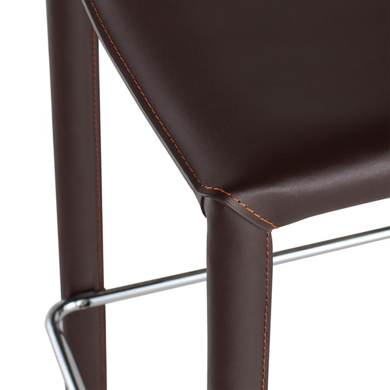 crown and birch bonnie counter stool brown detail
