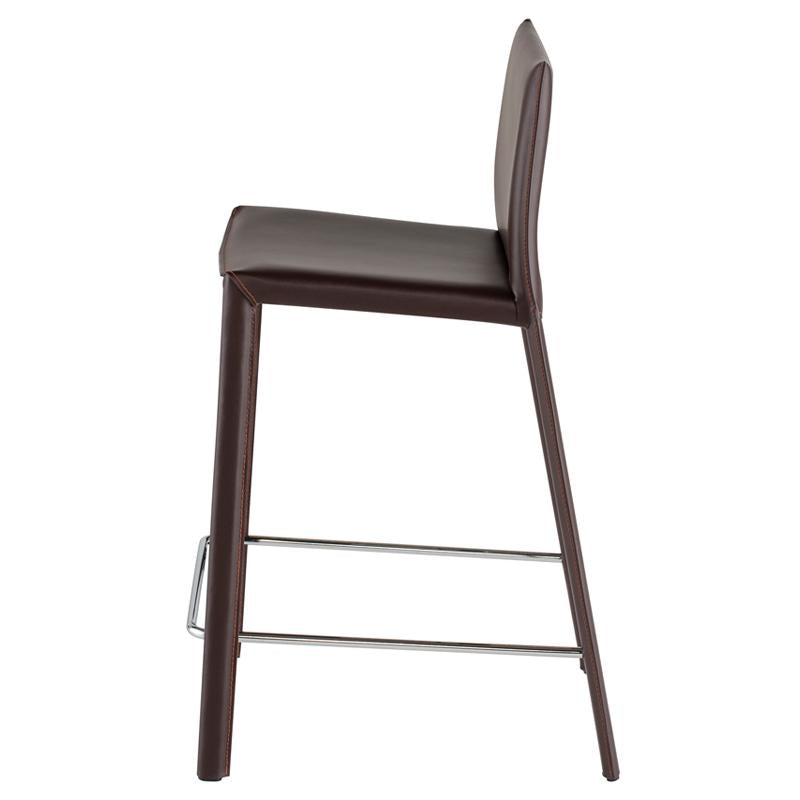 crown and birch bonnie counter stool brown side