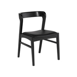 crown and birch boris dining chair black angle