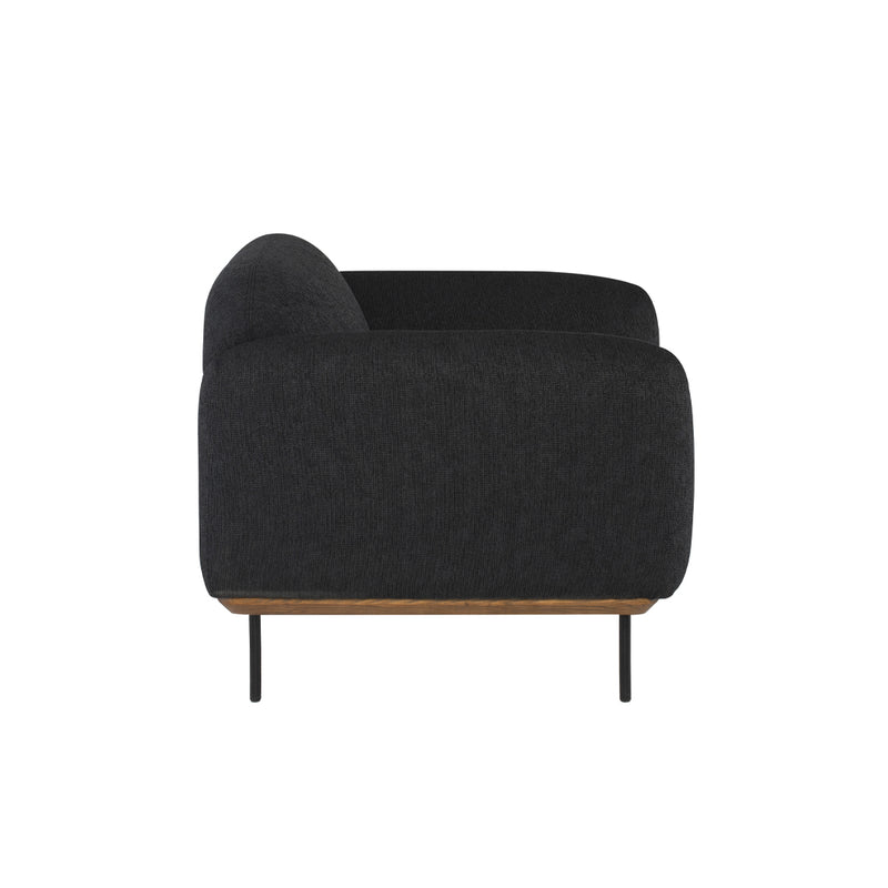 crown and birch boston occasional chair activated charcoal side