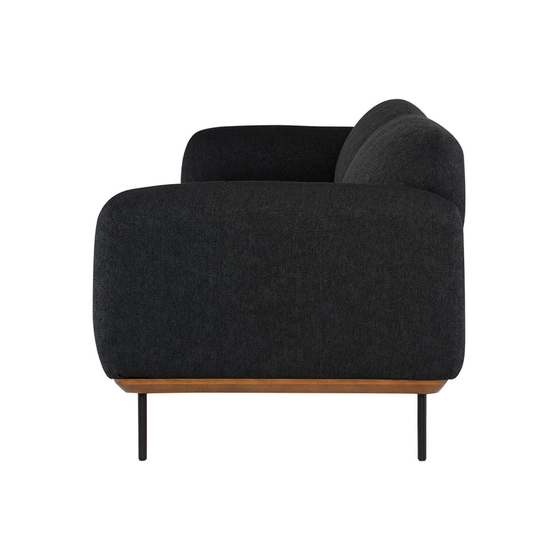 crown and birch boston sofa activated charcoal side