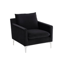 nuevo anders single sofa chair black black legs
