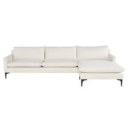 nuevo anders sectional coconut black legs front