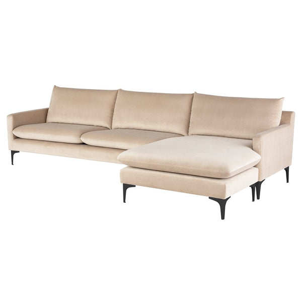 crown and birch brigitte sectional nude black legs angle