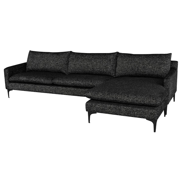 crown and birch brigitte sectional salt and pepper black legs angle