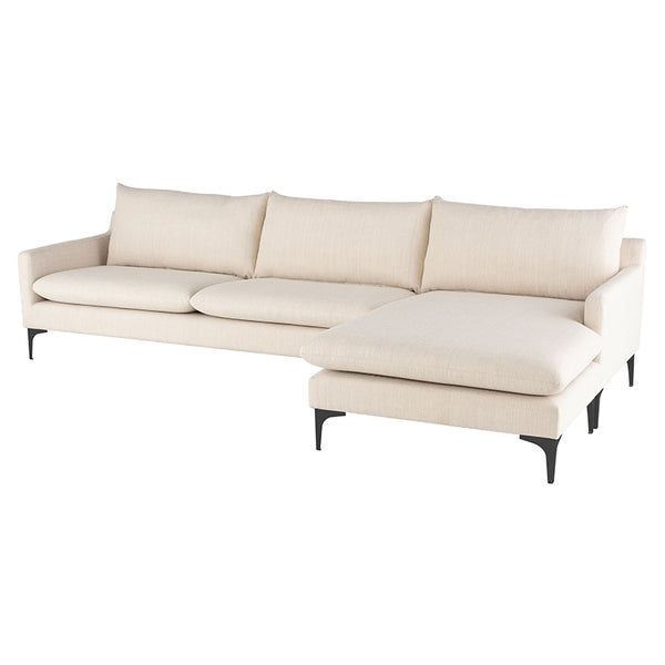 crown and birch brigitte sectional sand black legs angle