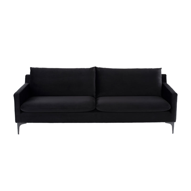 nuevo anders sofa black black legs front