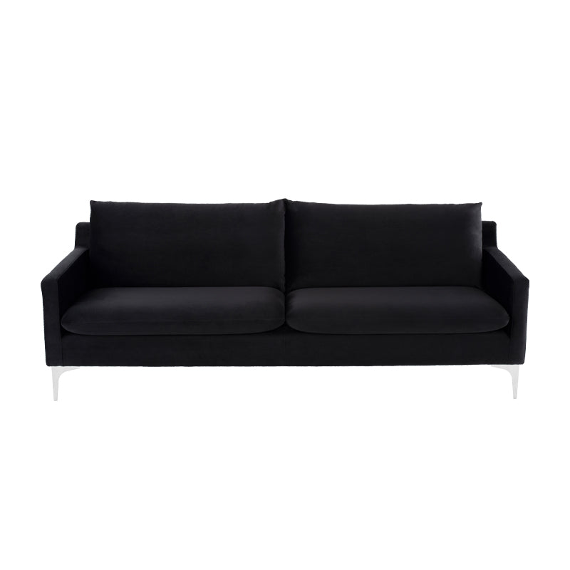nuevo anders sofa black stainless legs front